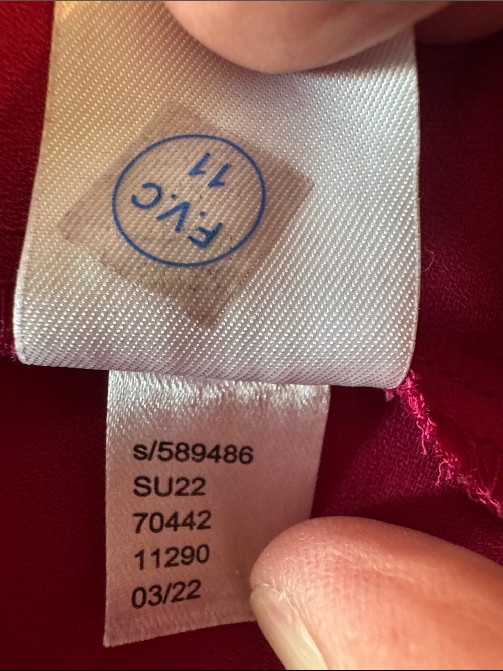 Ann Taylor Factory Raspberry V-Neck Blouse - Picture 6 of 6
